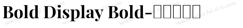 Bold Display Bold字体转换